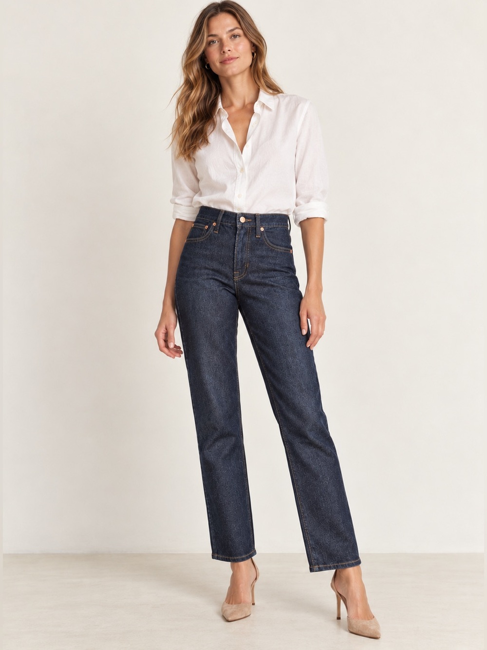 J.Crew 9" Mid-Rise Vintage Slim-Straight Jeans Dark Wash Sz 27 Ankle Inseam 28”